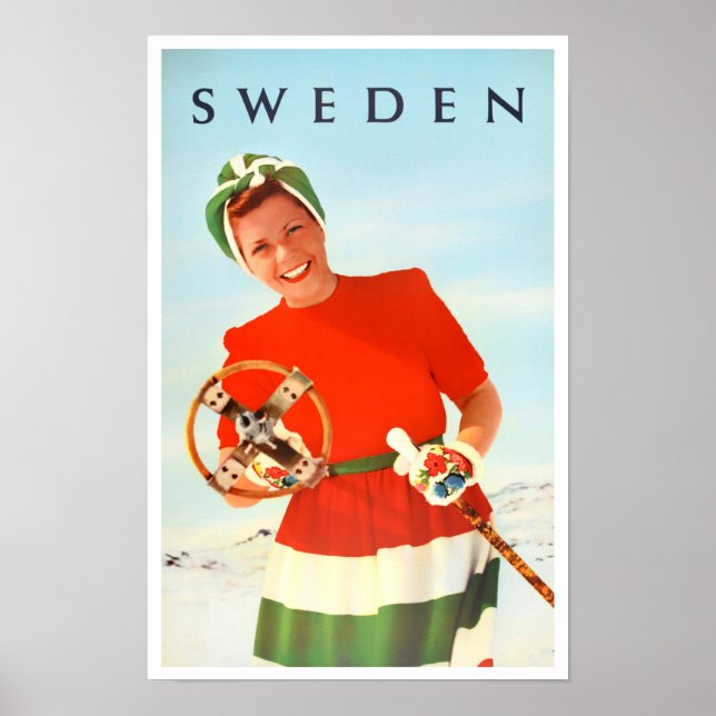 Sverige vintage resor Poster (Framsidan)