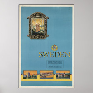 Sverige Vintage resor Poster Ad Retro-utskrifter