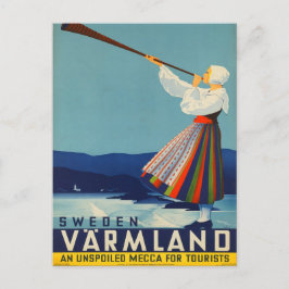 Sverige Vintage resor vykort