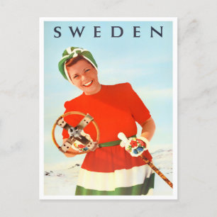 Sverige vintage resor vykort