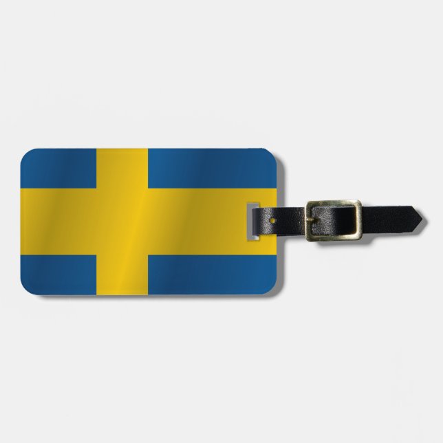 Sverigeflagga Bagagebricka (Horisontell Framsida)