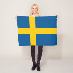 Sverigeflagga Fleecefilt