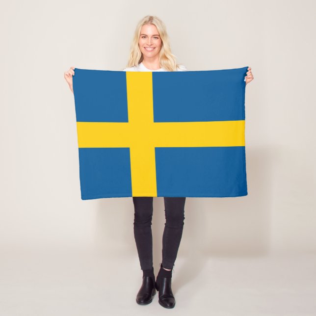 Sverigeflagga Fleecefilt (På plats)