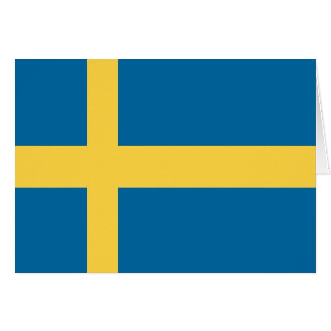 Sverigeflagga Hälsningskort (Framsidan Horizontal)