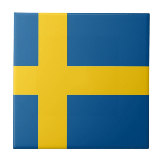 Sverigeflagga Kakelplatta (Framsidan)