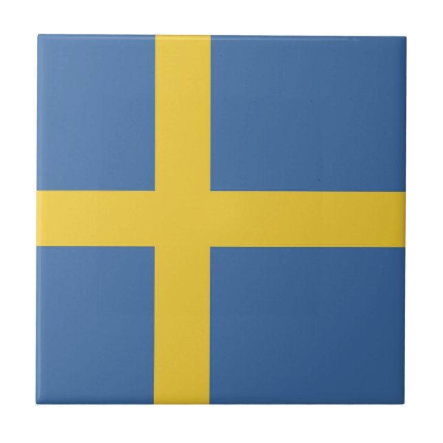 Sverigeflagga Kakelplatta (Framsidan)