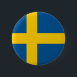 Sverigeflagga Knapp<br><div class="desc">Sveriges patriotiska flagga.</div>