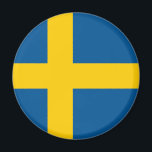 Sverigeflagga Magnet<br><div class="desc">Sveriges patriotiska flagga.</div>