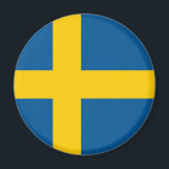 Sverigeflagga Magnet<br><div class="desc">Sveriges patriotiska flagga.</div>
