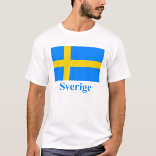 Sverigeflagga med namn i svensk tröja