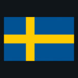 Sverigeflagga Poster<br><div class="desc">Patriotisk flagga av Sverige.</div>