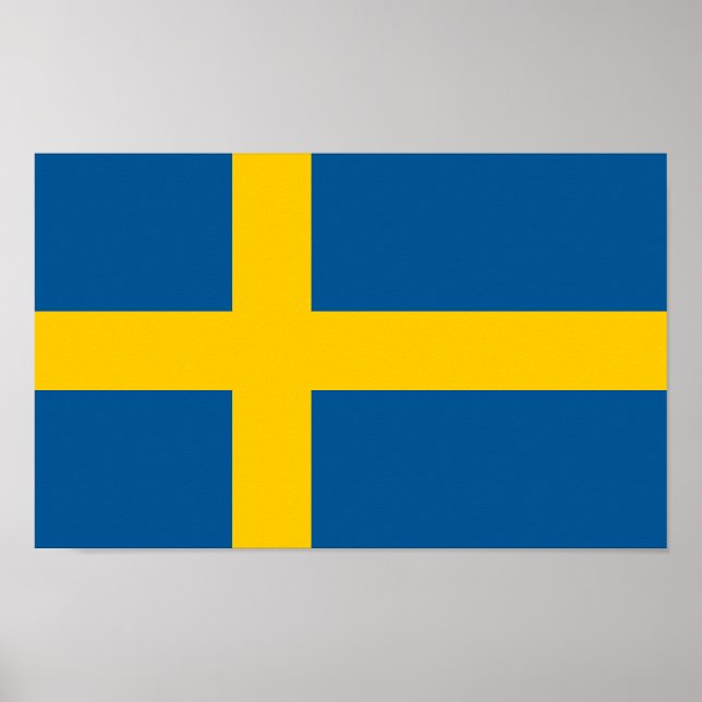Sverigeflagga Poster (Framsidan)