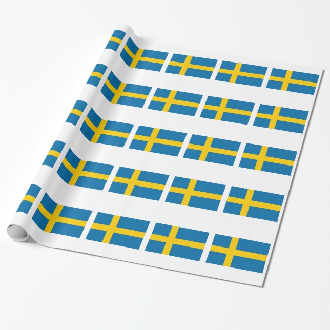Sverigeflagga Presentpapper (Utrullad)