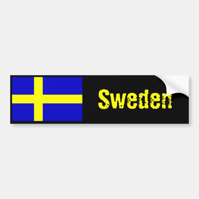 Sverigeflaggabildekal 2 bildekal (Framsidan)