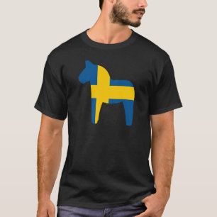 SverigeflaggaDala häst Tee Shirt