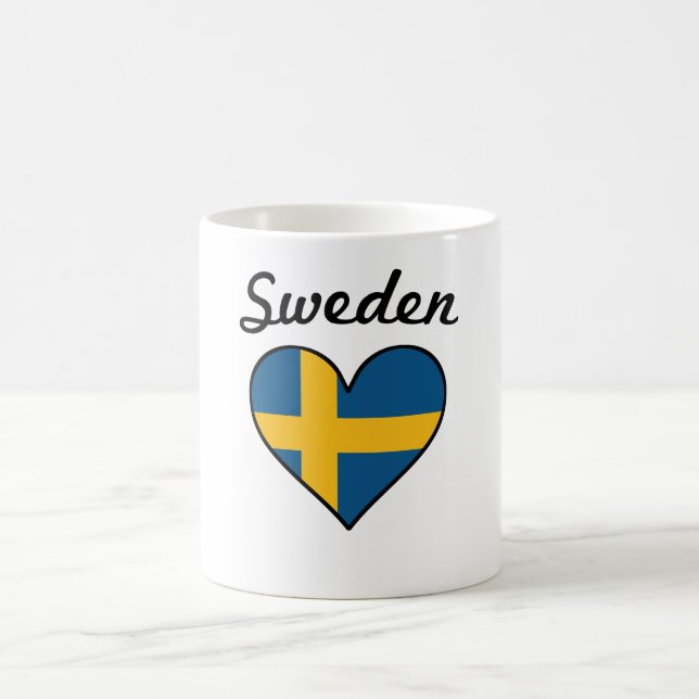 Sverigeflaggahjärta Kaffemugg (Center)