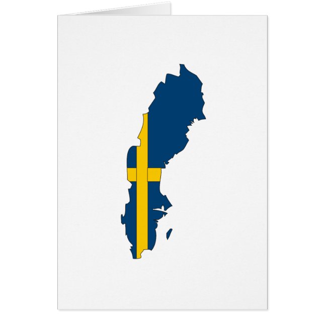 Sverigeflaggakarta Hälsningskort (Framsidan)
