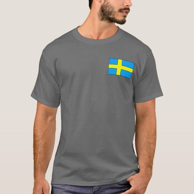 SverigeflaggaT-tröja och gåvor Tee (Framsida)