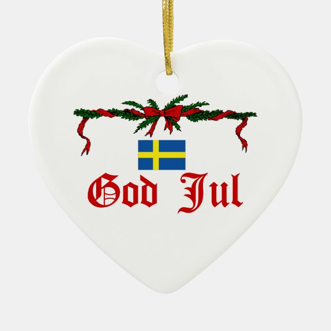 Sverigejul Julgransprydnad Keramik (Framsidan)
