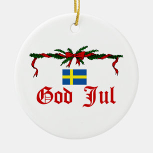 Sverigejul Julgransprydnad Keramik