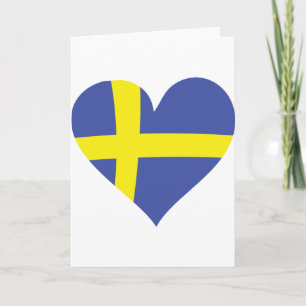 sverigekärlekhjärta - svenskflagga kort