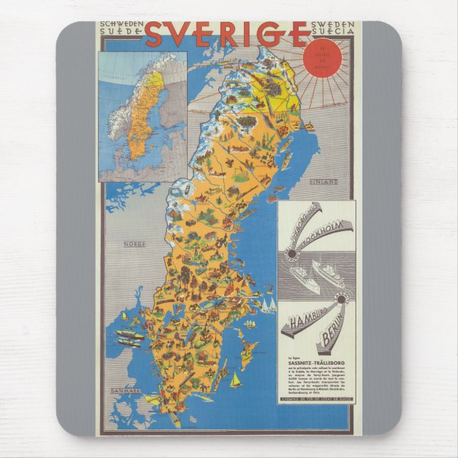 Sverigekarta Musmatta (Framsidan)