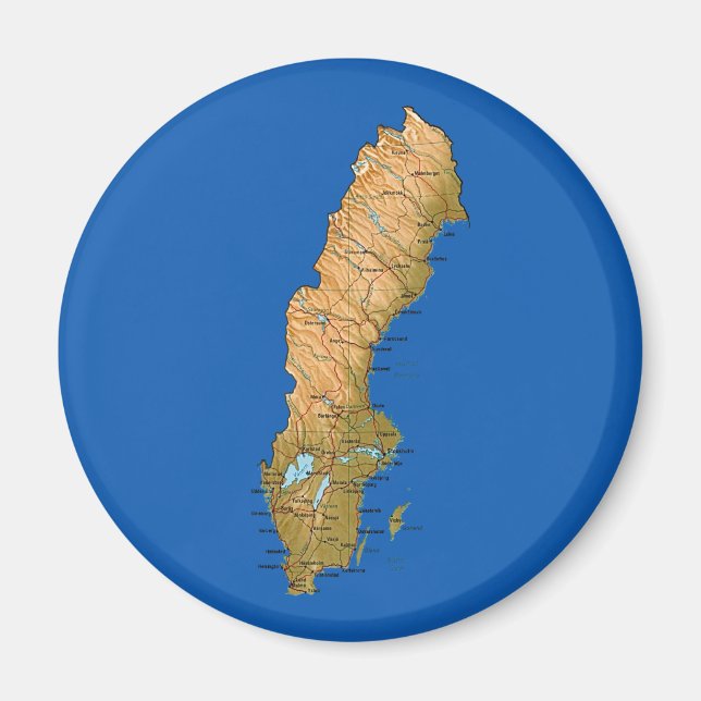 Sverigekartamagnet Magnet (Framsidan)