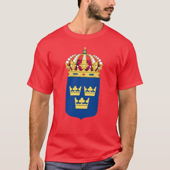 Sverigen Jackar Arm Shirts T Shirt (Framsida)