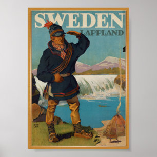 Sverigen reser vintage affisch