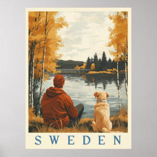 Sverigens Beauty Vintage resor Poster