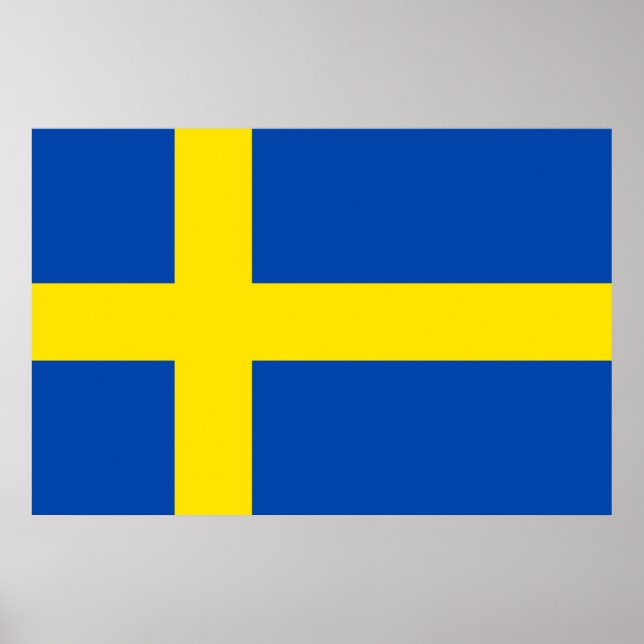 Sverigens Flagga Poster (Framsidan)
