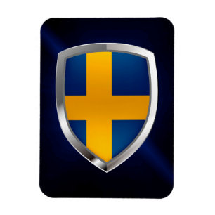 Sverigens metallemblem magnet