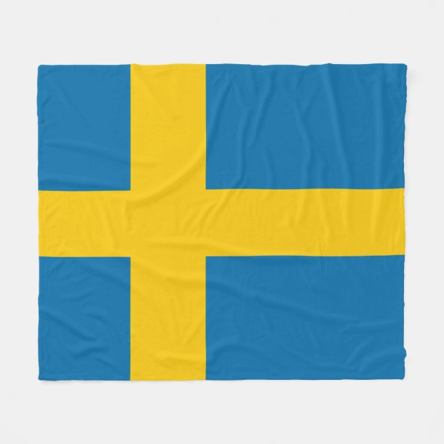 Sveriges flagga fleecefilt (Framsidan (Horisontell))