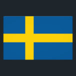 Sveriges flagga fototryck<br><div class="desc">Sveriges patriotiska flagga.</div>