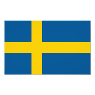 Sveriges flagga fototryck