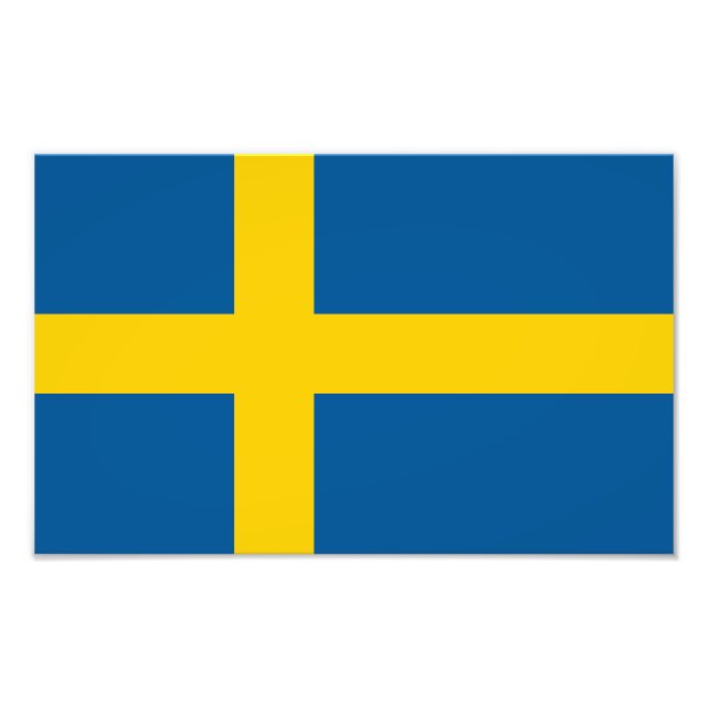 Sveriges flagga fototryck (Framsidan)