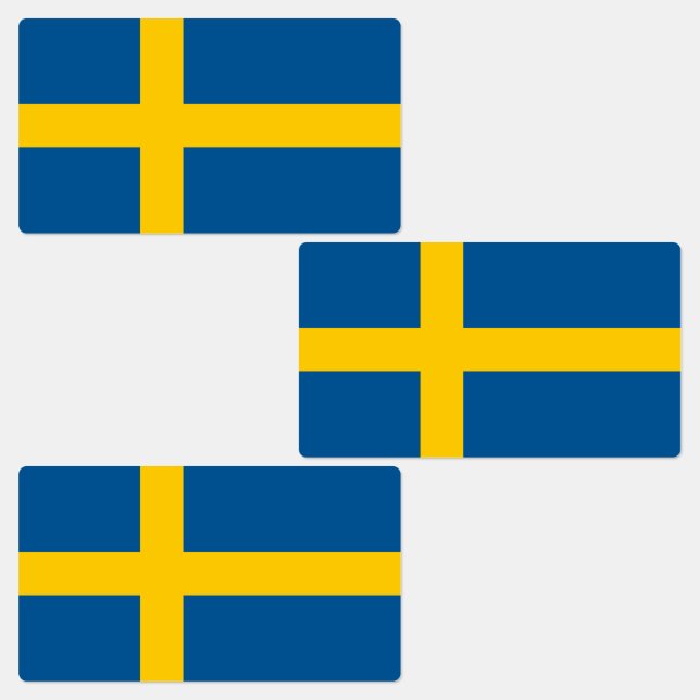 Sveriges flagga klistermärke (Grupp)