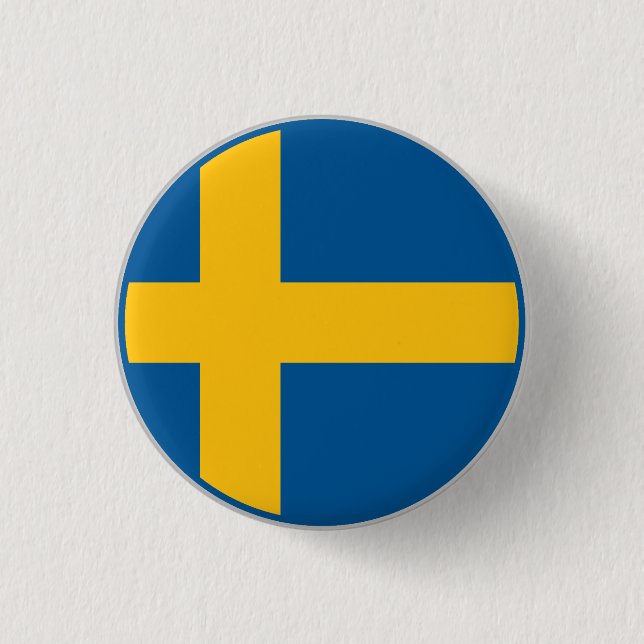 Sveriges flagga knapp (Framsida)