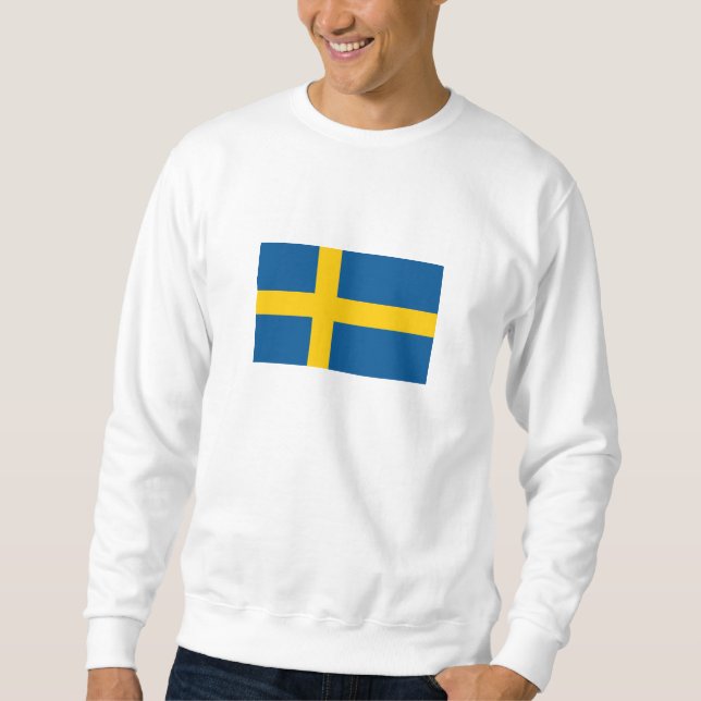 Sveriges flagga lång ärmad tröja (Framsida)