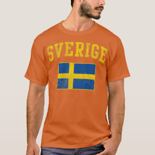 Sveriges Flagga Sverige Svensk Vintage Tona T Shirt