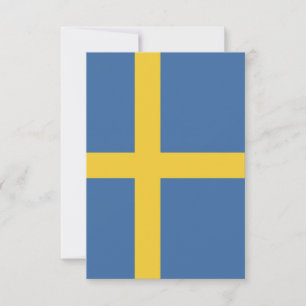 Sveriges flagga tack kort