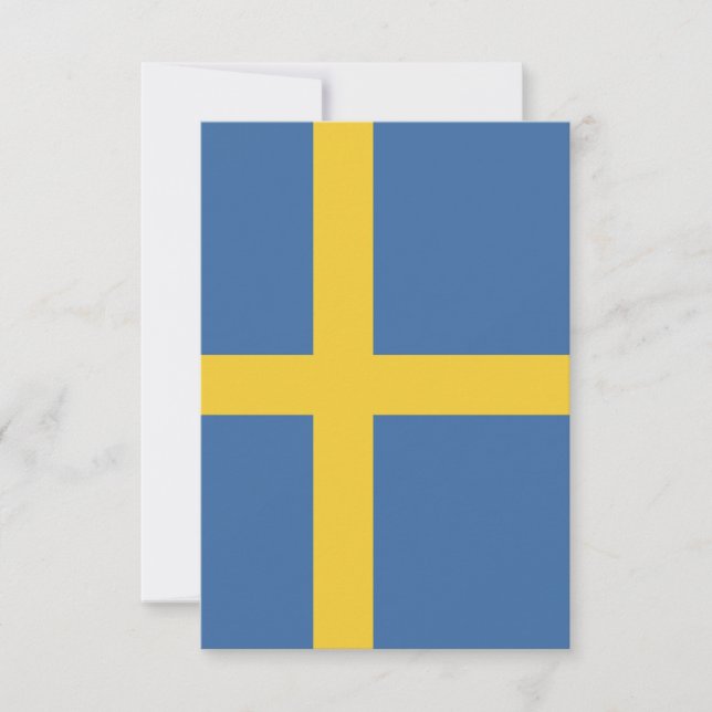 Sveriges flagga tack kort (Framsida)