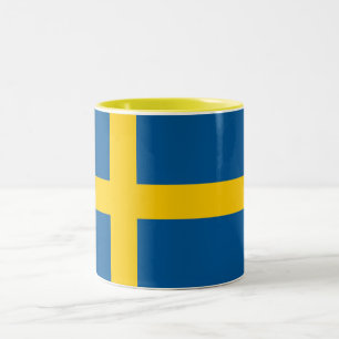 Sveriges flagga Två-Tonad mugg