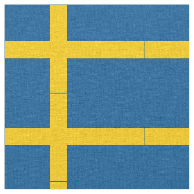 Sveriges flagga tyg (Närbild)