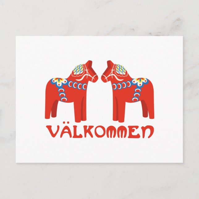 Sveriges Horse Valkommen Vykort (Framsida)
