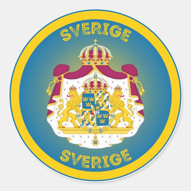 Sveriges kulturarvssymbol runt klistermärke (Framsida)