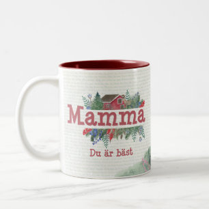 Sveriges mamma Jag älskar gräva tvåtonskaffe Mu Två-Tonad Mugg