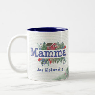 Sveriges mamma Jag älskar gräva tvåtonskaffe Mu Två-Tonad Mugg