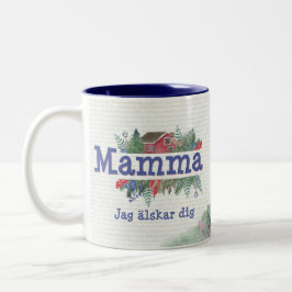 Sveriges mamma Jag älskar gräva tvåtonskaffe Mugg