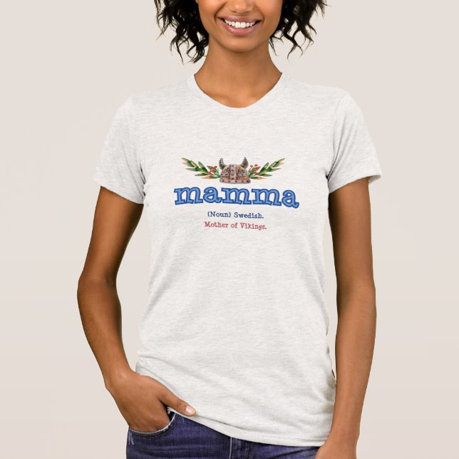 Sveriges mamma (Mamma) Mor av Vikings T-shirt (Framsida)